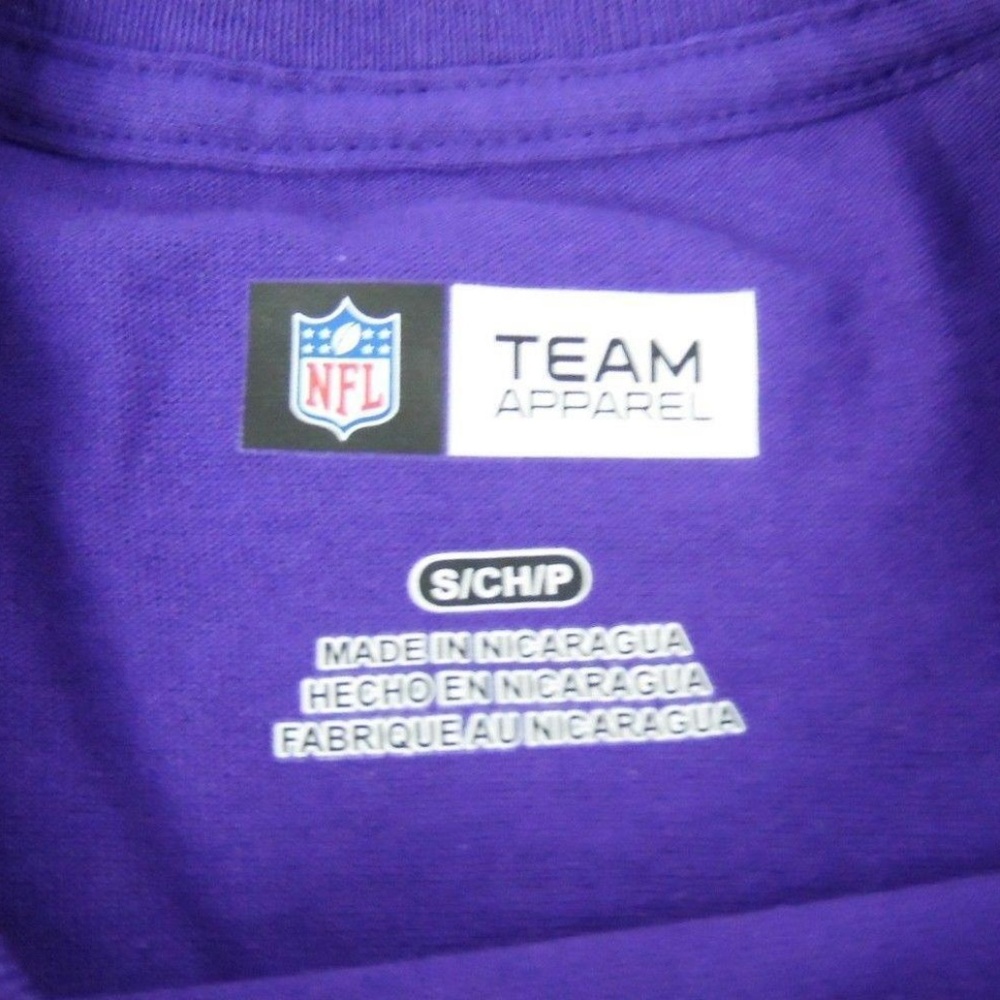 New NFL MN Vikings Purple 100% Cotton T Shirt - Picture 6 of 6
